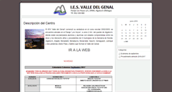 Desktop Screenshot of iesvalledelgenal.com